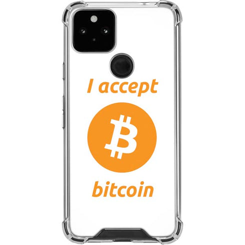 I Accept Bitcoin Google Pixel 5 Clear Case